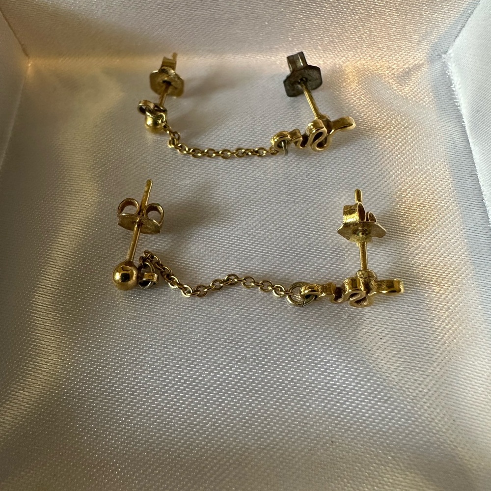 Gold Chain Earrings Bundle